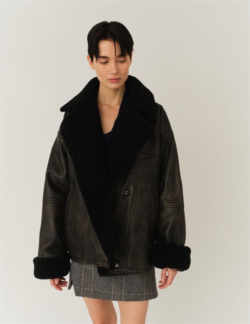 THE GARMENT VAL D. AVIATOR JACKET BLACK